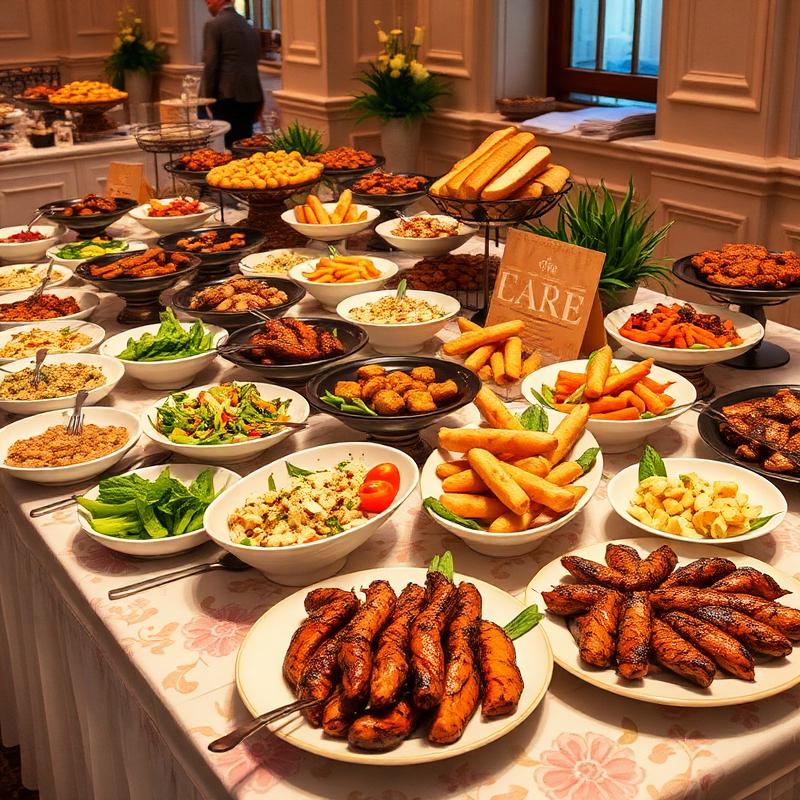 Elegant buffet catering spread