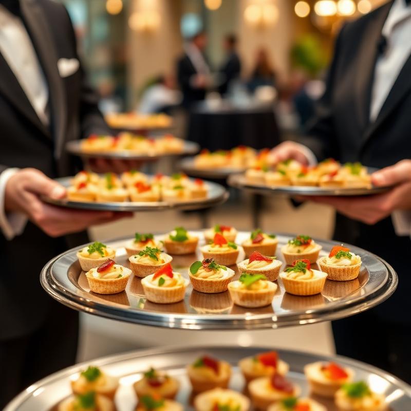 Corporate event hors d'oeuvres service